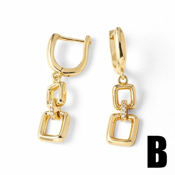 AS jewelry Europe and the United States hot selling leaf heart earrings female electroplated real gold high-end earrings earrings era390