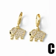 AS jewelry European and American simple fashion copper plated real gold animal bear elephant earrings ear buckle earrings era061