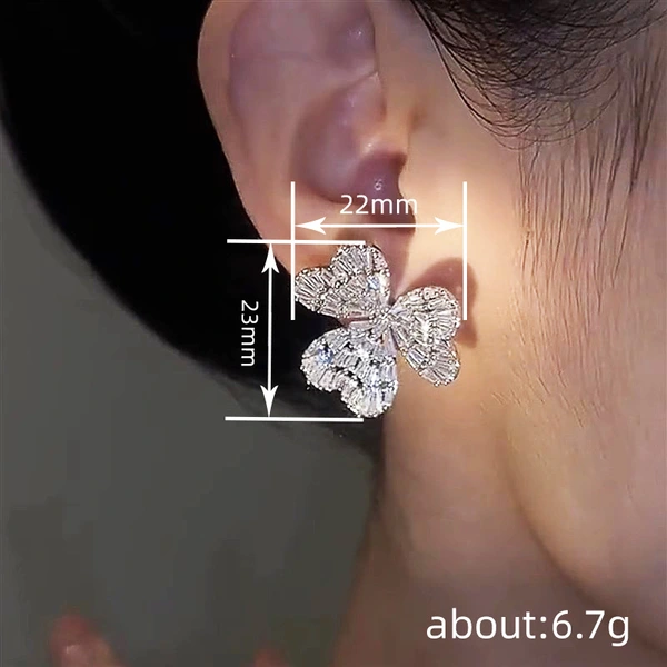 Women's lucky clover earrings, pastoral style jewelry, factory direct sales, hot selling forest earrings