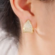 Hot selling triangle design earrings for women with micro inlaid zircon jewelry, exquisite chic fashion jewelry