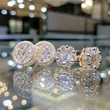 Hot-selling earrings for women, floral zircon earrings, all-match earrings