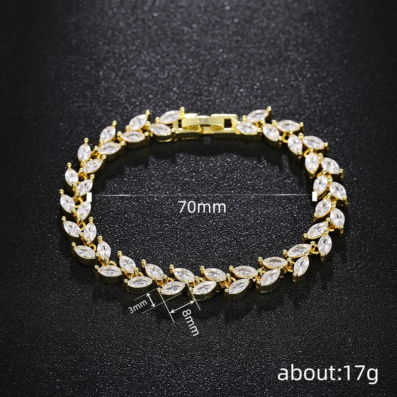 High-end commuter horse eye leaf bracelet for women exaggerated punk personality jewelry factory direct sales hot selling jewelry
