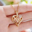 Love pendant MOM floral zircon heart-shaped clavicle chain hot selling new necklace
