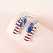   Hot selling creative design earrings for women, oil painting slippers, high-end style earrings, eye-catching niche personality style