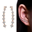 2023 new trend zircon super flash earrings Korean temperament Internet celebrity simple ear hook exquisite zircon earrings