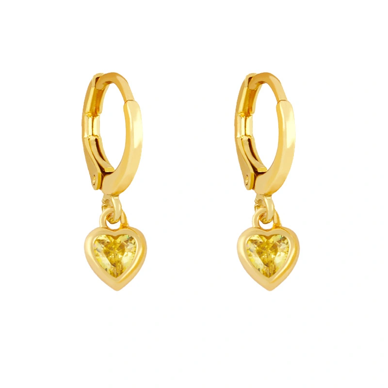 AS jewelry zircon earrings simple female niche design retro earrings net celebrity small love earrings erx80