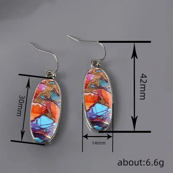 Hot selling new style earrings, geometric colorful stickers, fashionable and artistic skirt matching styles