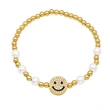 Clearance simple personality pearl bracelet women's European and American smiley face expression hand jewelry temperament Internet celebrity bracelet wholesale brg81