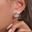  Trendy European and Korean Bohemian style earrings horse eye geometric oil drop jewelry exquisite retro fashion earrings