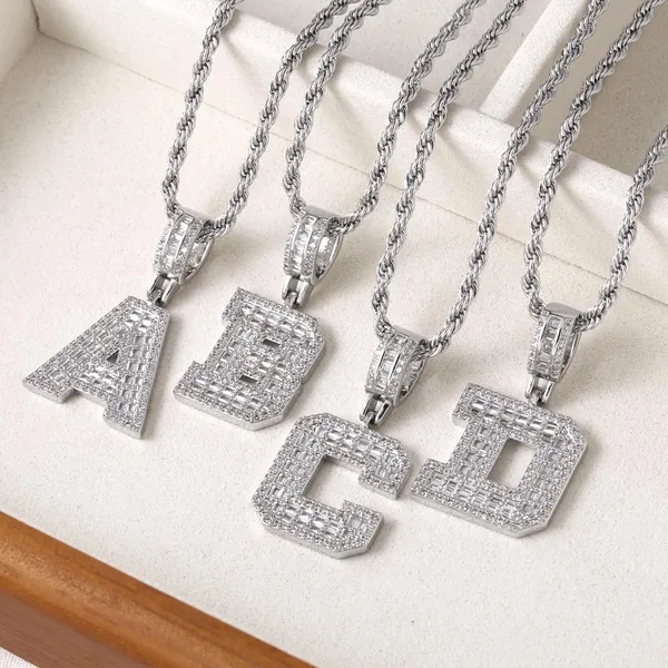 Clearance jewelry hot sale square 26 English letters pendant gold-plated necklace clavicle chain female nkb369