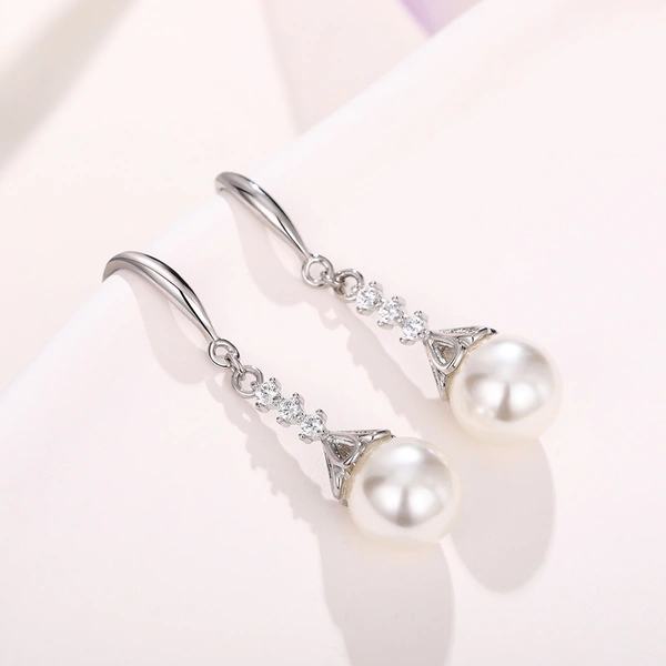New earrings exquisite and elegant imitation pearl long earrings for women wedding bridal earrings for women
