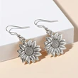Simple personality metal ear hook sunflower high-end elegant earrings new plant flower earrings