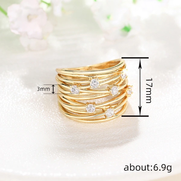 European and American palace lines, multi-layer design, fashionable niche, micro-inlaid zircon, popular and exquisite style