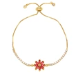 2023 new style trendy zircon flower bracelet female niche design small daisy bracelet hand jewelry brg91