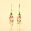  Holiday style flower morning glory earrings for women metal oil drop niche earrings fashionable pastoral style earrings