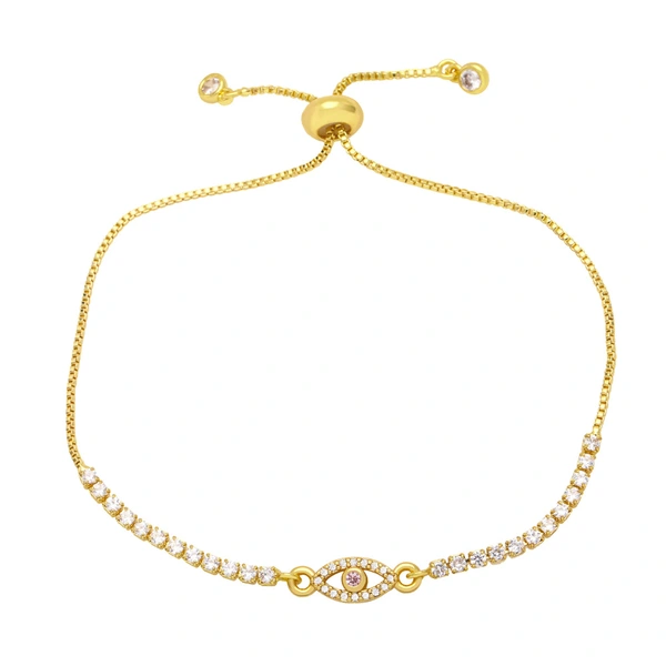 Adjustable pull-out zircon bracelet cool style niche design devil eye bracelet jewelry wholesale brg51