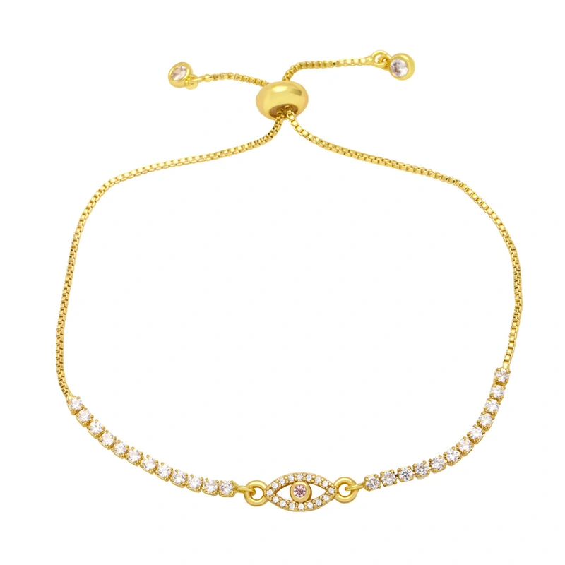 Adjustable pull-out zircon bracelet cool style niche design devil eye bracelet jewelry wholesale brg51