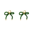 Best selling rice bead crystal earrings for women with bow gold-plated earrings wholesale era138