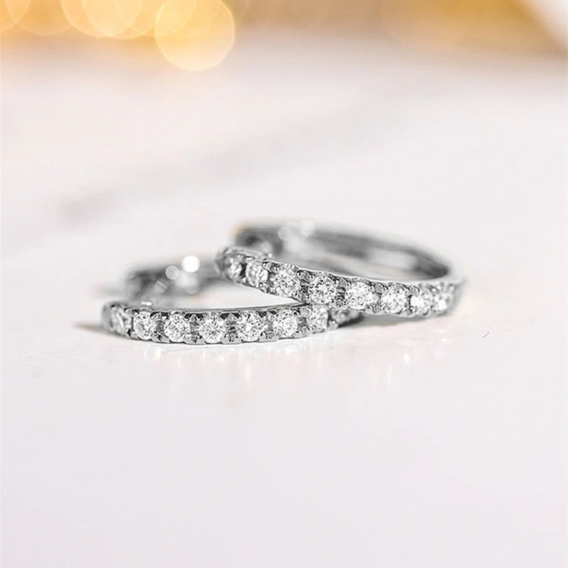 Source manufacturer light luxury style earrings for women, exquisite micro-inlaid zircon jewelry, elegant earrings for daily wear