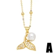 European and American personality sailboat necklace niche high-end pearl star beach clavicle chain pendant nkq32