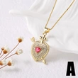 Jewelry European and American hot-selling full zircon gold-plated love heart necklace clavicle chain nkb695 necklace