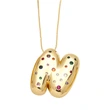 AS jewelry 26 English letters necklace gold-plated inlaid colored zircon clavicle chain nkb070