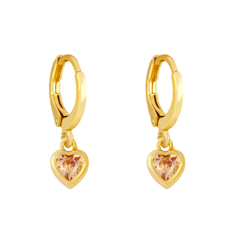 AS jewelry zircon earrings simple female niche design retro earrings net celebrity small love earrings erx80