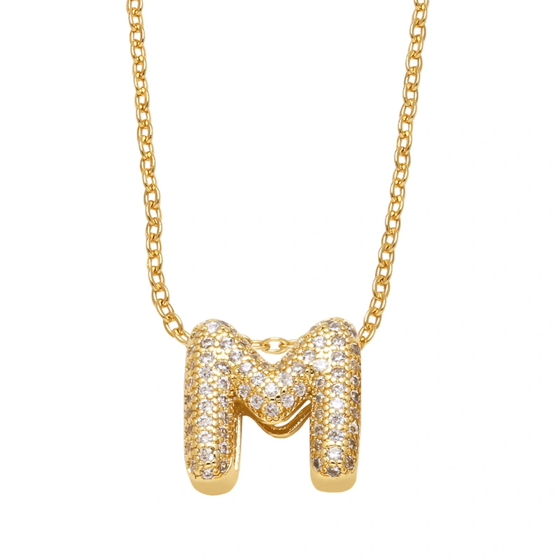 AS jewelry Europe and the United States hot selling full zircon 26 English letters necklace clavicle chain nkb596necklace