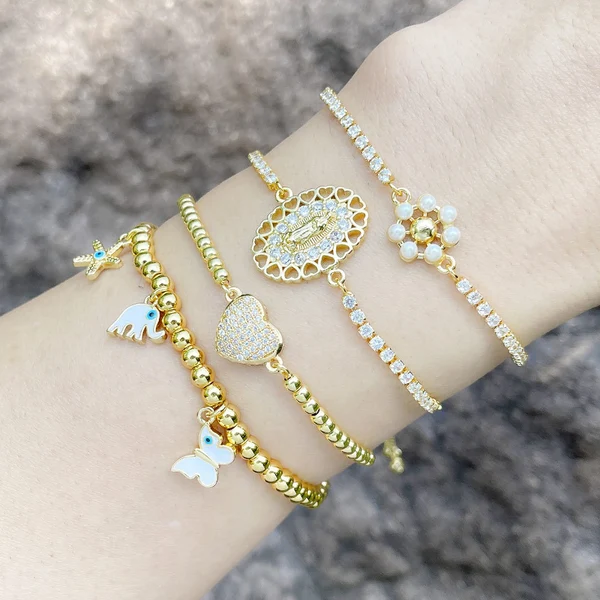 European and American bracelets for women, design, niche, versatile, temperament, Internet celebrity, elephant, starfish, bracelets, hand jewelry wholesale brh10