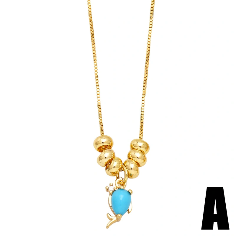 Clearance simple small fresh cute octopus sweater chain ocean style whale octopus pendant necklace female nkb683