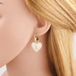AS jewelry new oil drop red love peach heart earrings ear buckle earrings female erv80 ring