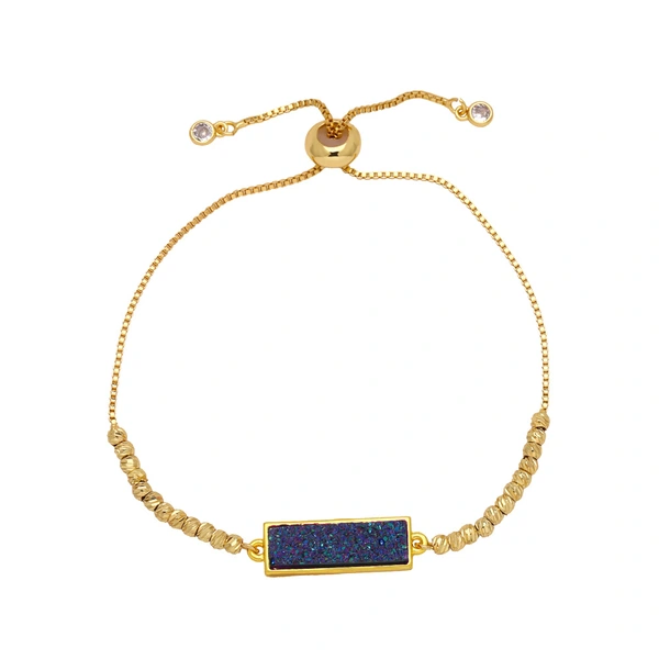 Jewelry colorful long bracelet European and American simple copper plated 18k gold bracelet hand jewelry wholesale brd23