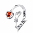  Korean version of the color love heart ring female opening adjustable niche accessories palm fashion design