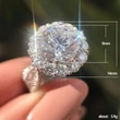 Hot selling new style women's micro-encrusted diamond ring flower ring jewelry wholesale