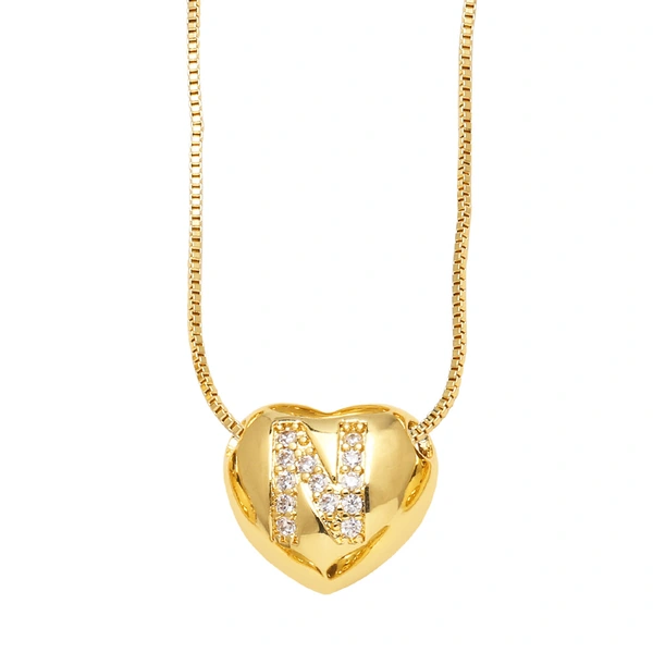 AS jewelry new style inlaid zircon love 26 letters pendant necklace clavicle chain nkb281necklace