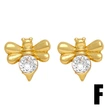 Simple, exquisite, small, diamond-studded zircon, star, lightning, flower, cat, earrings, niche, mini earrings ert30