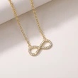 Infinite Love 8-shaped necklace full of diamonds twisted heart diamond women's elegant and versatile temperament fast shaking live broadcast money jewelry