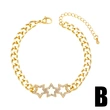 European and American jewelry Internet celebrity cold style sweet cool simple star pin bracelet love bracelet female brj78