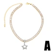 European and American fashion simple love necklace niche design high-end gold-plated five-pointed star pendant necklace nkq53