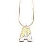 AS jewelry European and American 26 English letters pendant necklace female two-color gold-plated clavicle chain nkp20