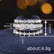 European and American light luxury high-end geometric ring women's shiny fashion ring four-piece set engagement wedding jewelry