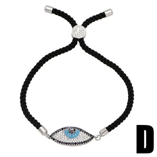 European and American jewelry devil eye bracelet personality full diamond zircon blue eye bracelet fashion hand jewelry brk12