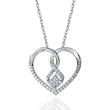 Korean style necklace simple shining heart-shaped zircon pendant clavicle chain Valentine's Day gift for girlfriend