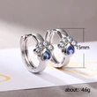 Korean version of the Internet celebrity ear clips cute cat claw blue diamond earrings girly cat student Christmas earrings