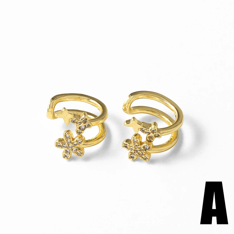 AS jewelry Europe and the United States hot selling full zircon star ear bone clip earrings earrings era075 ear cuff