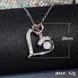 Jewelry Creative Hollow Double Heart Zircon Necklace Copper Plated Two-Color Fashion Heart-Shaped Pendant Women's Necklace