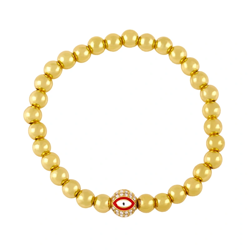 Clearance jewelry 18K gold plated devil eye bracelet European and American flower heart bracelet hand jewelry bre33