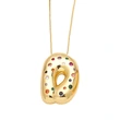 AS jewelry 26 English letters necklace gold-plated inlaid colored zircon clavicle chain nkb070