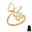Clearance tide niche design butterfly ring high-end cool style geometric index finger simple ring female riq02