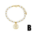 Clearance jewelry Europe and the United States hot selling pearl bracelet gold-plated full zircon boy girl love bracelet brb88